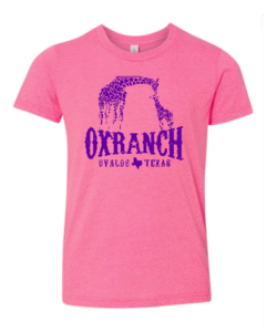 Youth Pink Giraffe T-Shirt – Ox Ranch